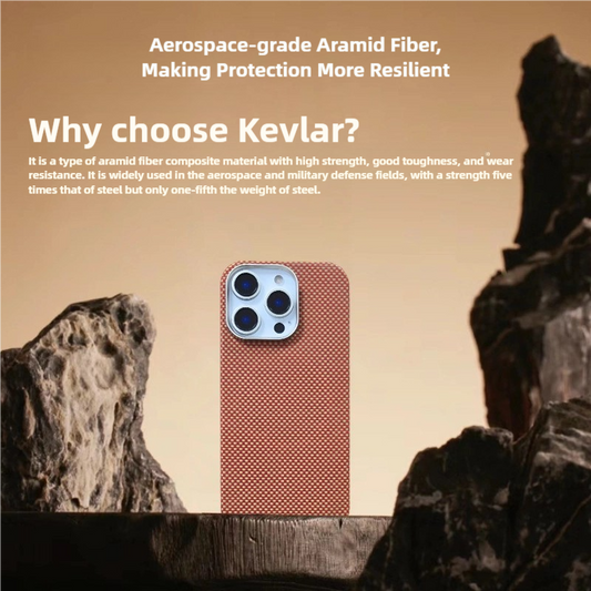 Kevlar Aramid Fiber Woven Eco-Friendly MagSafe Phone Case for iPhone