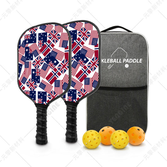 Fiberglass Pickleball Paddles Set With Rackets and Carry Bag with 4 Pickleball Balls