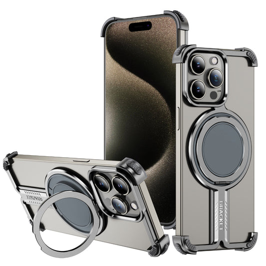 Aluminum Metal Frame Phone Case With Stander For iPhone