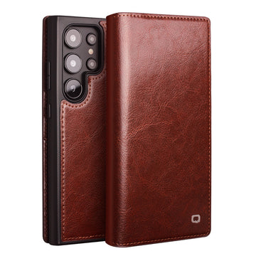 Leather Fashion Business Classic Flip Case with Card Slots For Samsung Galaxy S25 S24