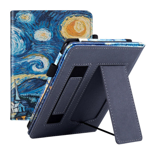 PU Leather Folio Sleeve Stand Case WIth Hand Strap For 6.8" Kindle Paperwhite