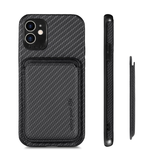 For Magsafe Case For iPhone 14 Pro Max Carbon Fiber Leather Case For Apple 13 12 Mini 11 Pro XR XS Max Wallet Card Magnet Cover