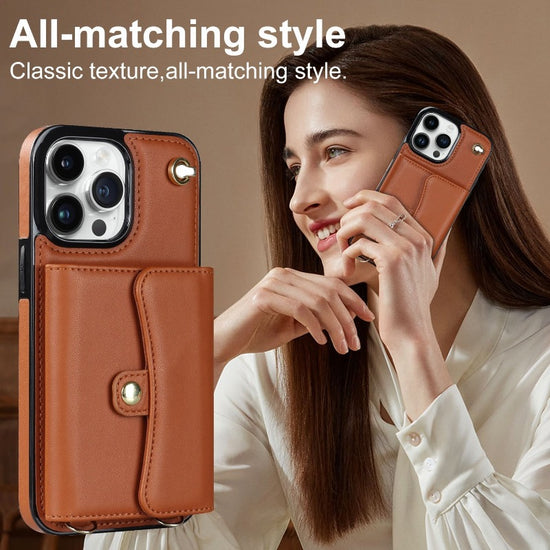 Crossbody Wallet Leather Phone Case for iPhone 13 14 11 Pro Max 13 12 Mini 14 Plus Multifunctio Wrist Strap Lanyard Cover