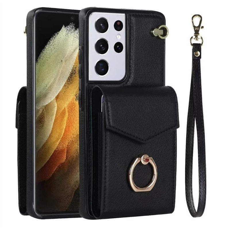 Wrist Strap Crossbody Phone Case For Samsung Galaxy S23 S22 S21